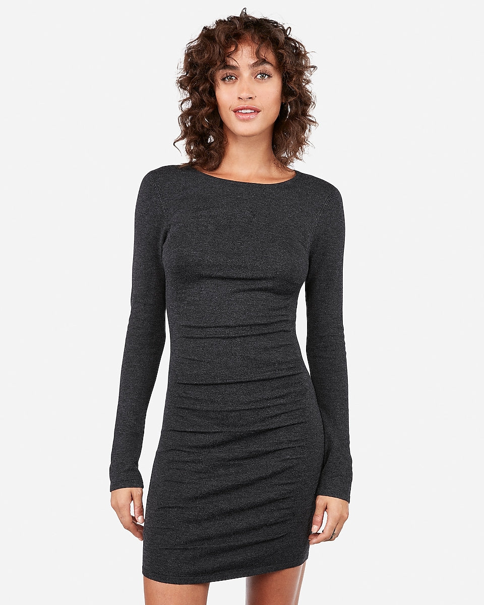 charcoal grey sweater dress