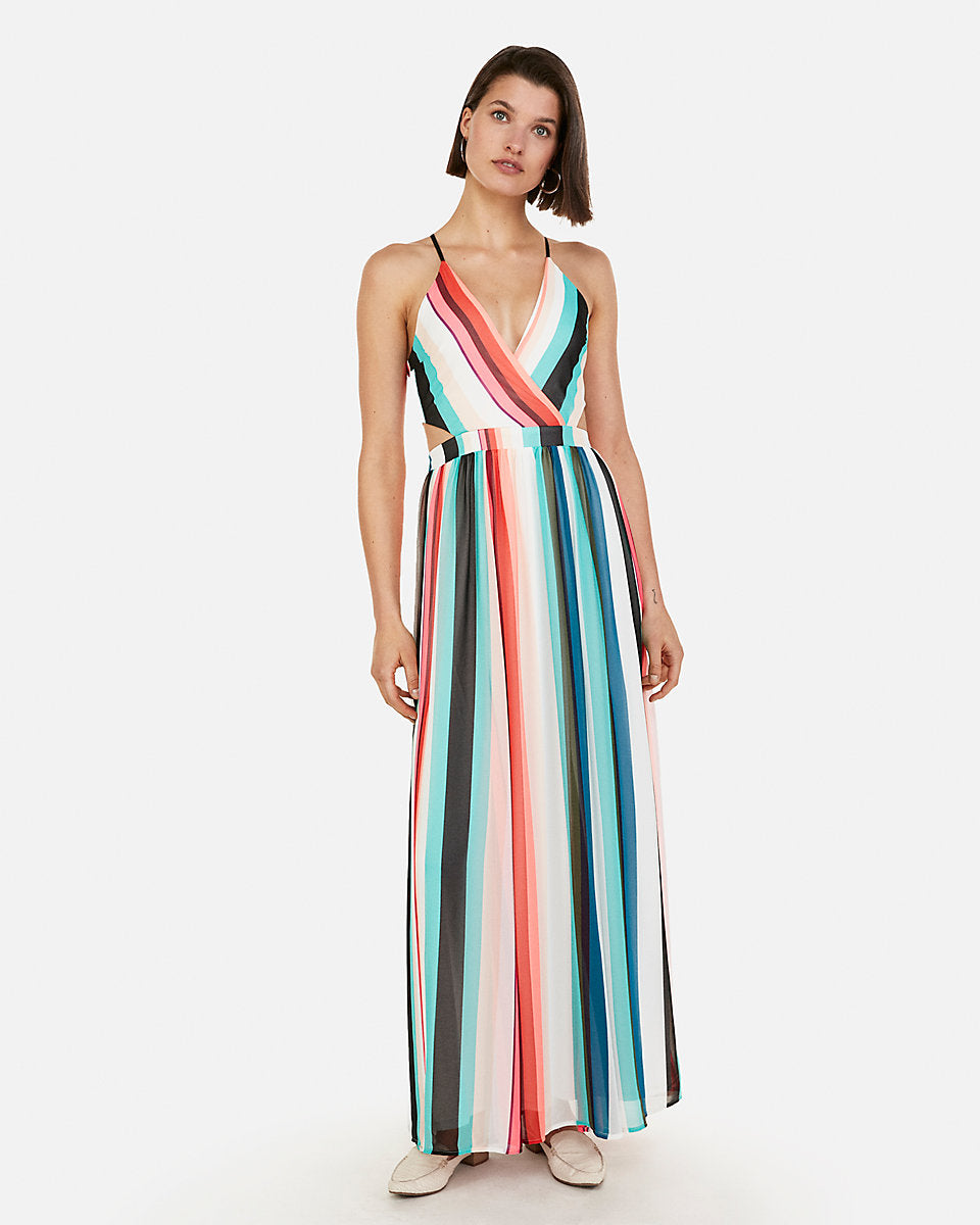 express striped maxi dress