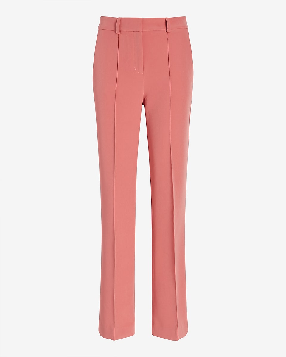 Express | High Waisted Pintuck Trouser Pant in Coral Blush | Express ...