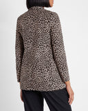 Express | Leopard Print Linen-Blend Boyfriend Blazer in Leopard ...