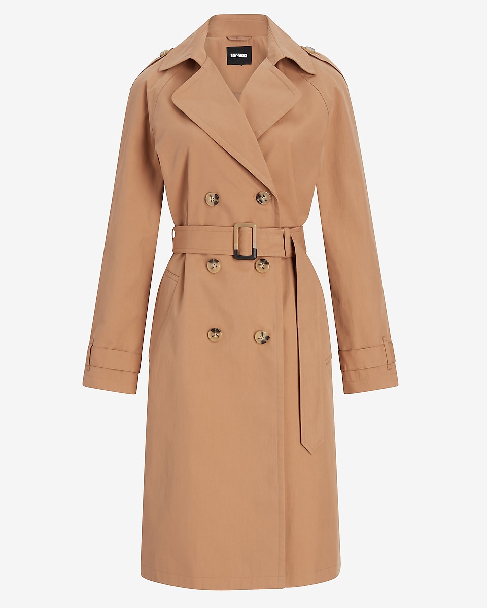 Express | Belted Trench Coat in Butterscotch | Express Style Trial