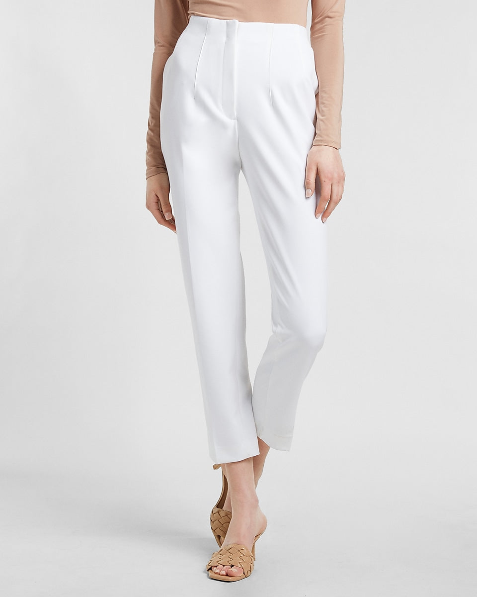 Buy White Slim Pants With Lace Detail Online - W for Woman