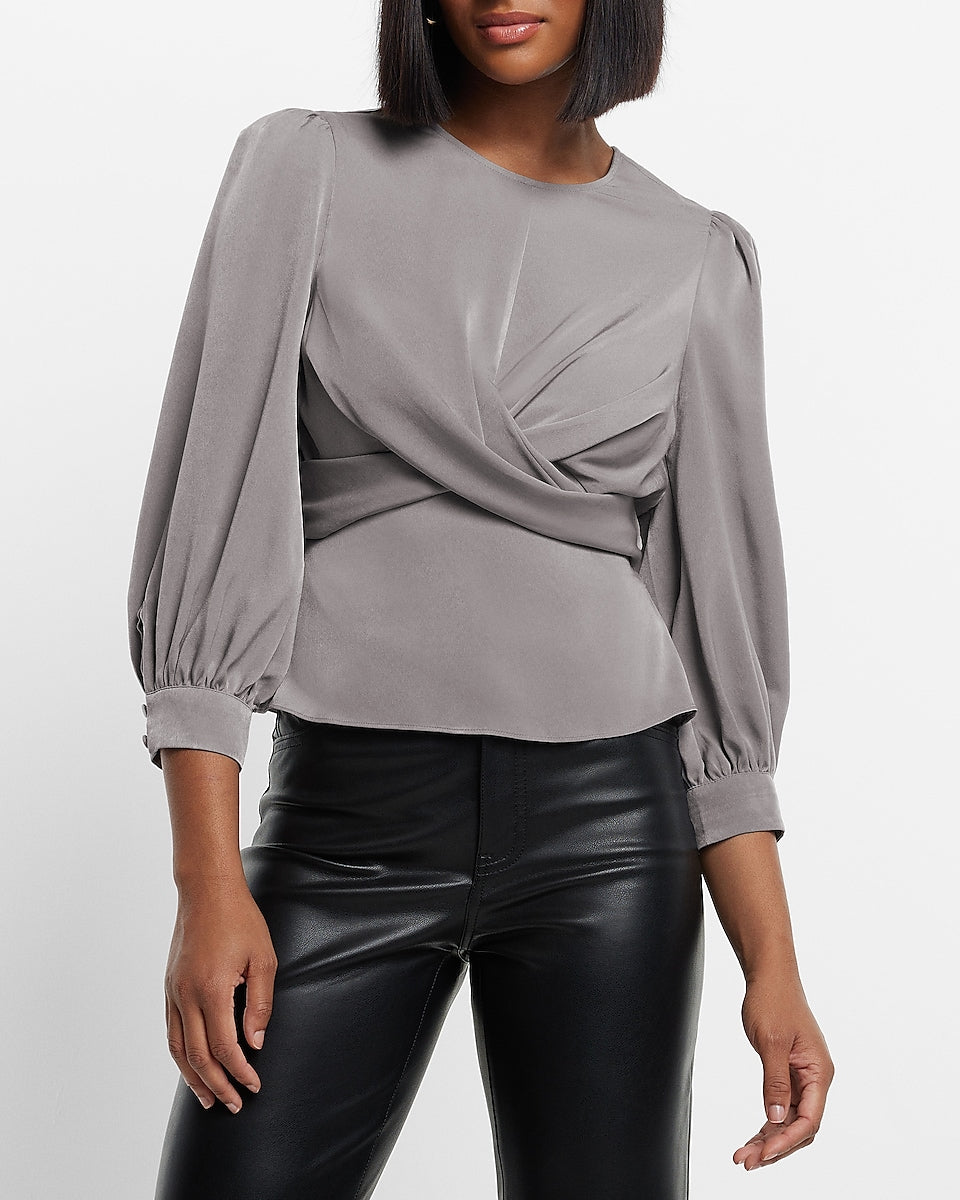 Express Satin Crew Neck Tank