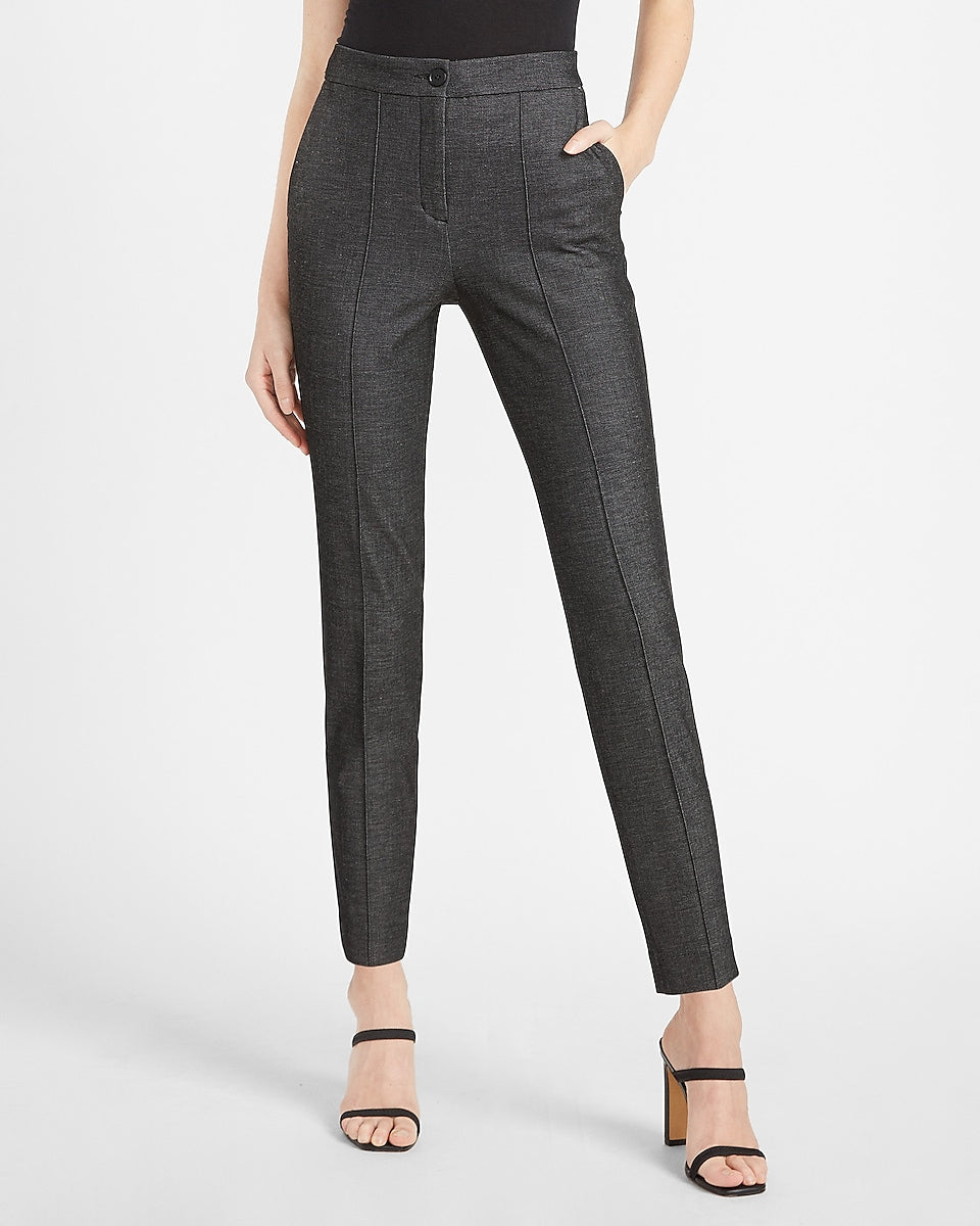 Express Columnist High Waisted Trouser Pant Black Women's