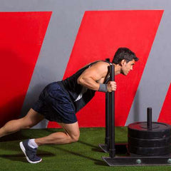 sled push starting stance