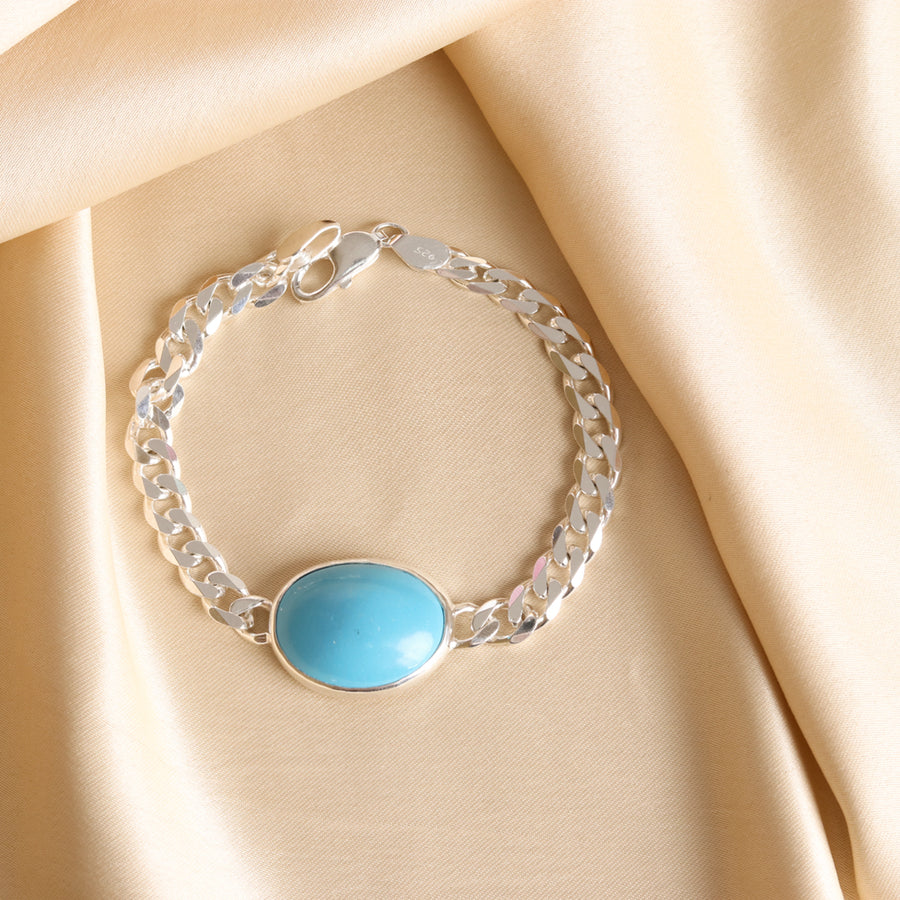925 Silver Salman Khan Bracelet With Turquoise Stone For Men  Silver Palace