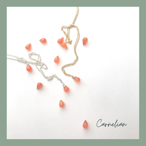 Carnelian Virgo Birthstone Necklace