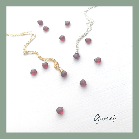 Garnet Virgo Birthstone necklace