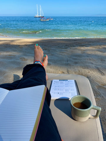 Writing the final ceremony at the meditation retreat