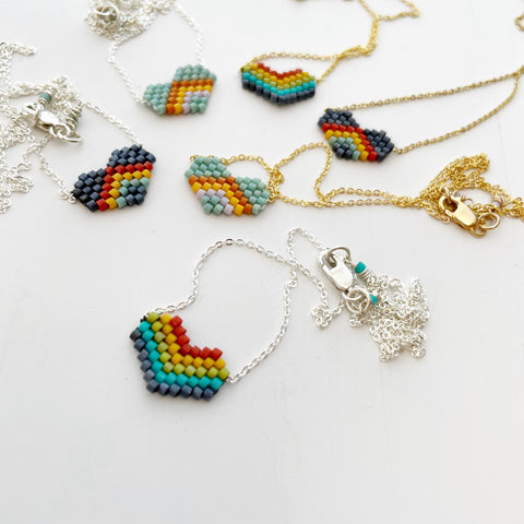 Rainbow pride necklace