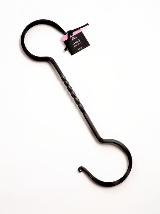 Shepherds Hook Twirled Black Small 1.2m