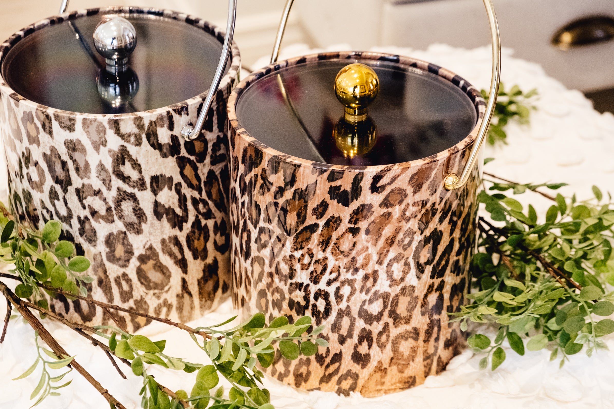 leopard ice bucket