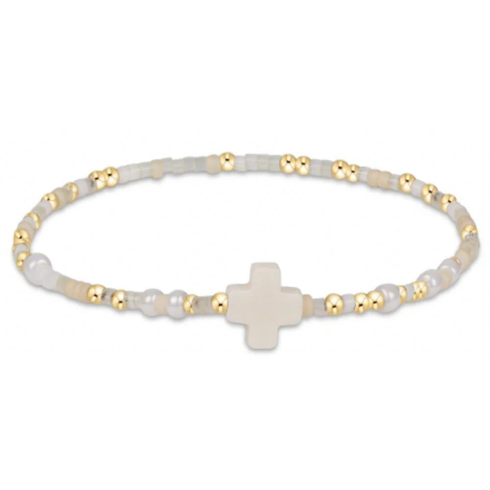 egirl Hope Unwritten Signature Cross Bracelet - Call Me On My Shellphone