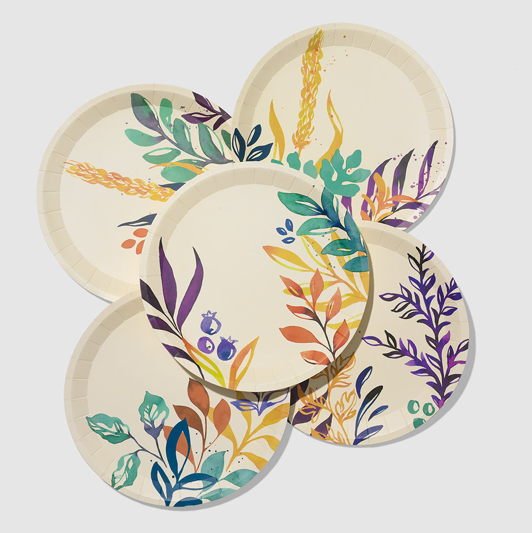 Coterie - Wildflower Decorative Small Paper Plates with Floral Design for  Bridal Party, Birthday Party, Baby Shower, Tea Party, Set of 10 | 7.25”