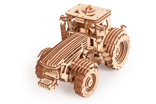 Tractor - Wooden mechanical model, 3D puzzle, for children and adults. Perfect gift for him. Learning game, Educational toy, Wooden toys