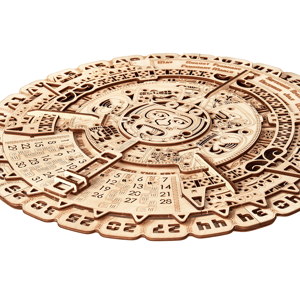 Hand Carved Wood Mayan Calendar campestre.al.gov.br