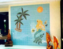 Mermaid and Turtle Mural | Exterior Wall Application