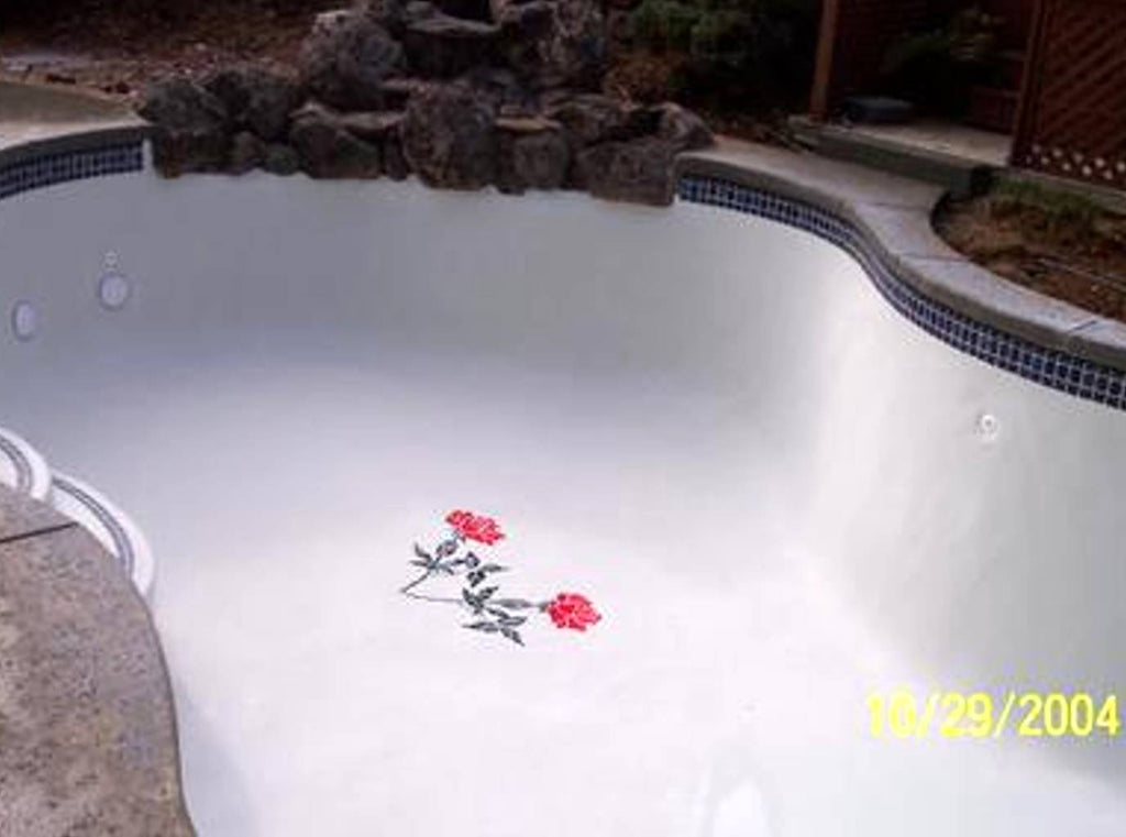 Two Roses Installed in a pool