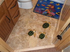 Turtles inlaid in floor | Turtles inlaid in floor