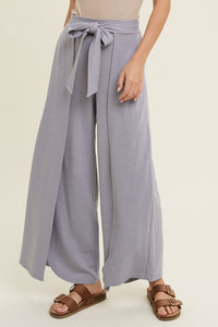 Casual Vibes Slub Knit Slit Pants