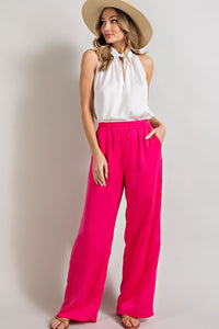 Satin Staple Straight Leg Pant