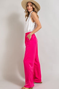 Satin Staple Straight Leg Pant