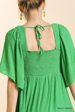 Load image into Gallery viewer, Spring Green Smocked Bodice Dress