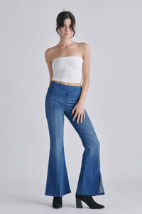 Hi-Rise Pull On Flare Jean