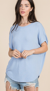 Skies are Blue Drop Shoulder Tee