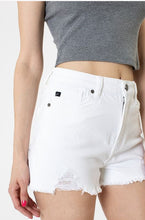 Load image into Gallery viewer, White KanCan Relax Fit Distressed Shorts