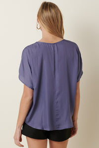 Chic V-Neck Satin Top