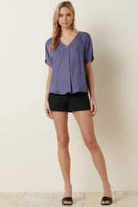 Chic V-Neck Satin Top