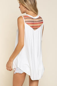 Vintage Vibes Crochet Back Tank