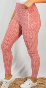 Textured High Rise Leggings