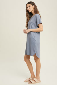 Cute Soft Waffle Knit Shift Dress