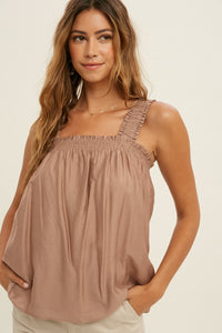 Boho Flutter Strap Tank Top