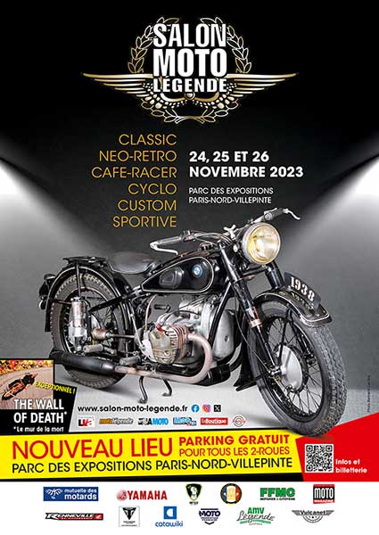 Affiche du Salon Moto Légende 2023.