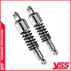 YSS-rd222-320p-12-18 black springs, chrome covers 60mm