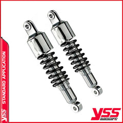 YSS rd222-360p-22-18 schwarze Federn, Chromabdeckungen 60 mm