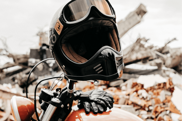 casque viking cafe racer vintage mx