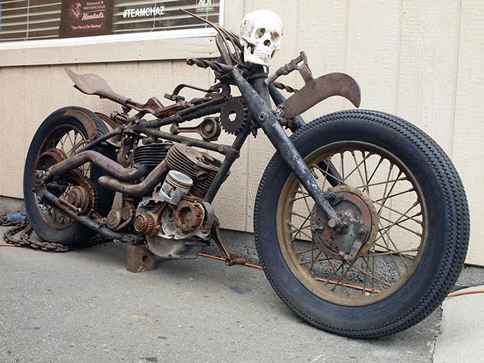 Steampunk-Motorrad.