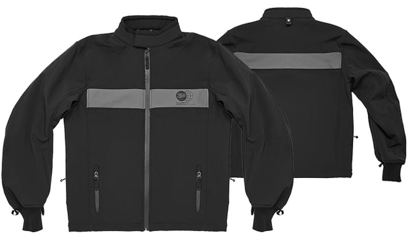 Rally 2 Fuel Motorcycles softshell jacket lining.