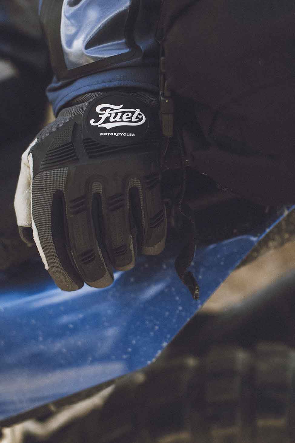 Protection Rubber gants moto Dark Grey Astrail Fuel Motorcycles.