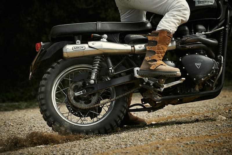 Poisoned Cross Road Bottes de moto en cuir 100% véritable