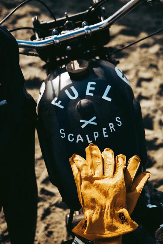 Gants cuir FXS Fuel Motorcycles.