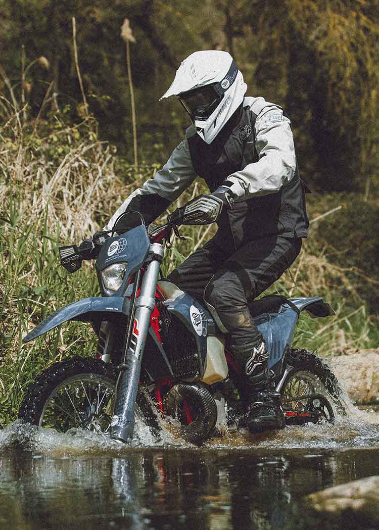 Fuel Motorcycles Endurage Dark Gray water-repellent enduro pants.