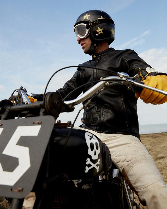 Motorradjacke aus Leder von FXS Fuel Motorcycles.