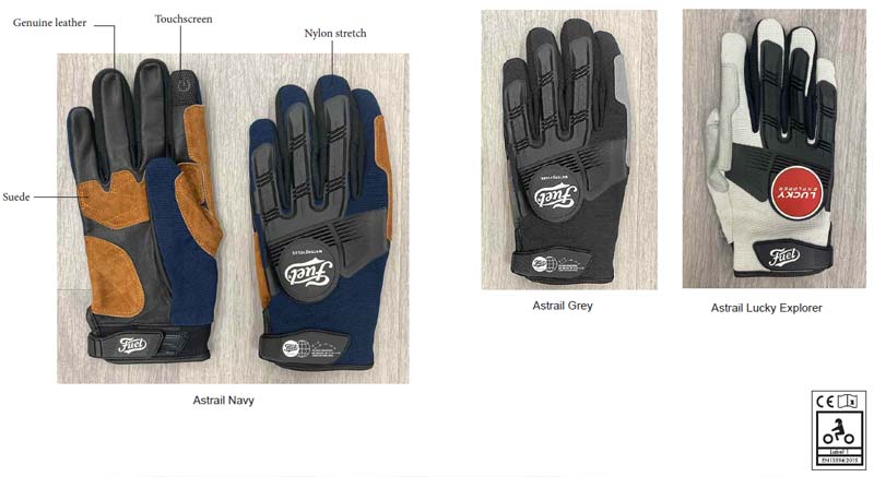 Technische Details Astrail-Handschuhe.