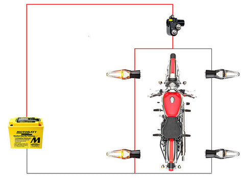 Clignotant LED à défilement séquentiel pour moto 12V