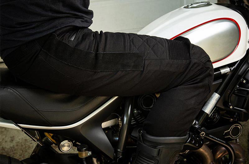 Black Sergeant 2 motorcycle pants from Fuel Motorcycles.